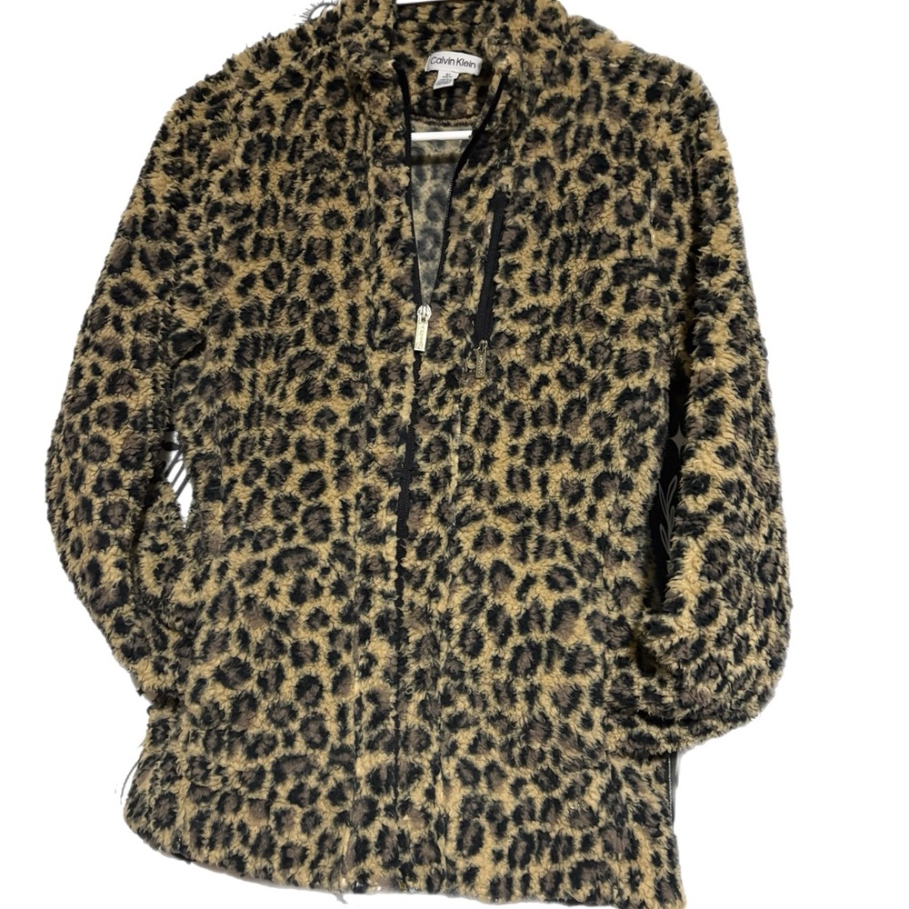Calvin Klein Animal Print Fleece Jacket